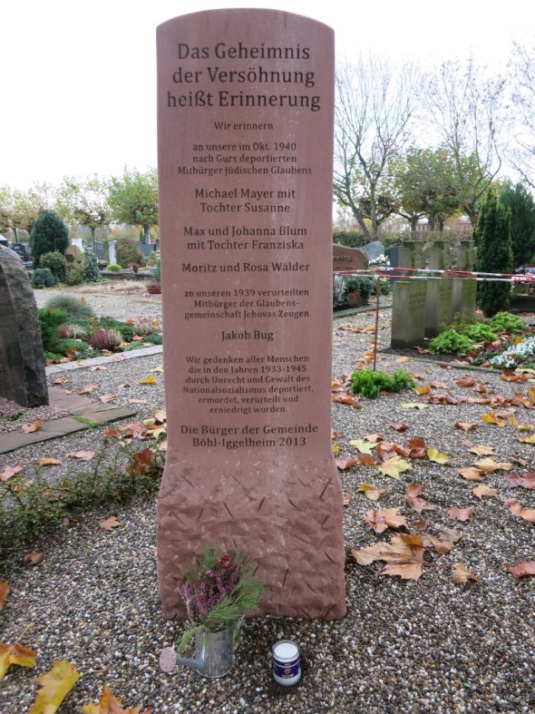 Gedenkstein Friedhof Iggelheim